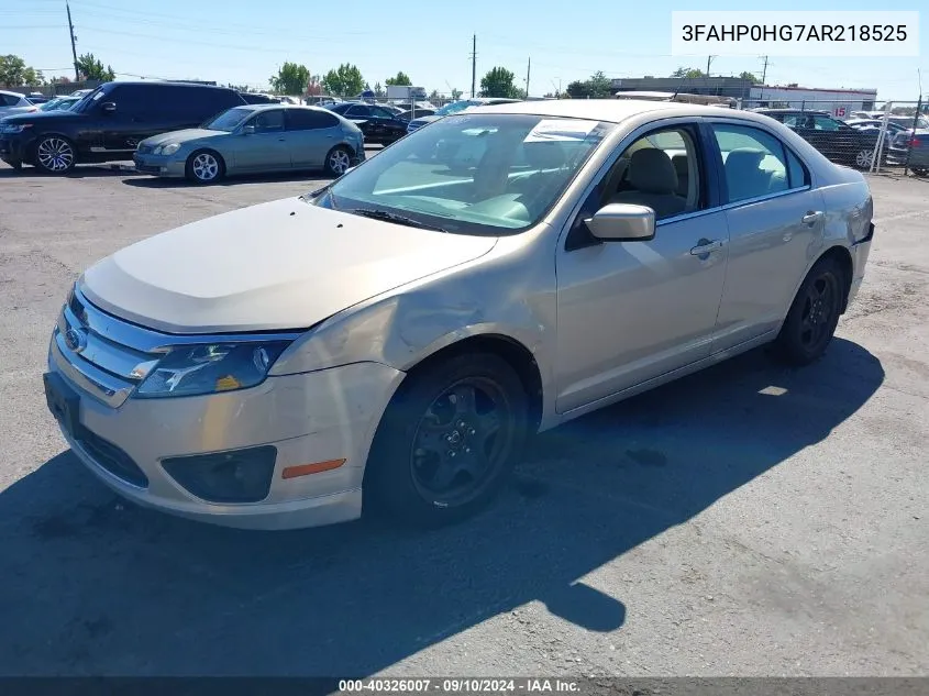 2010 Ford Fusion Se VIN: 3FAHP0HG7AR218525 Lot: 40326007