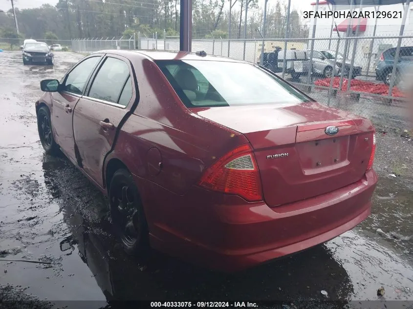 2010 Ford Fusion Se VIN: 3FAHP0HA2AR129621 Lot: 40333075