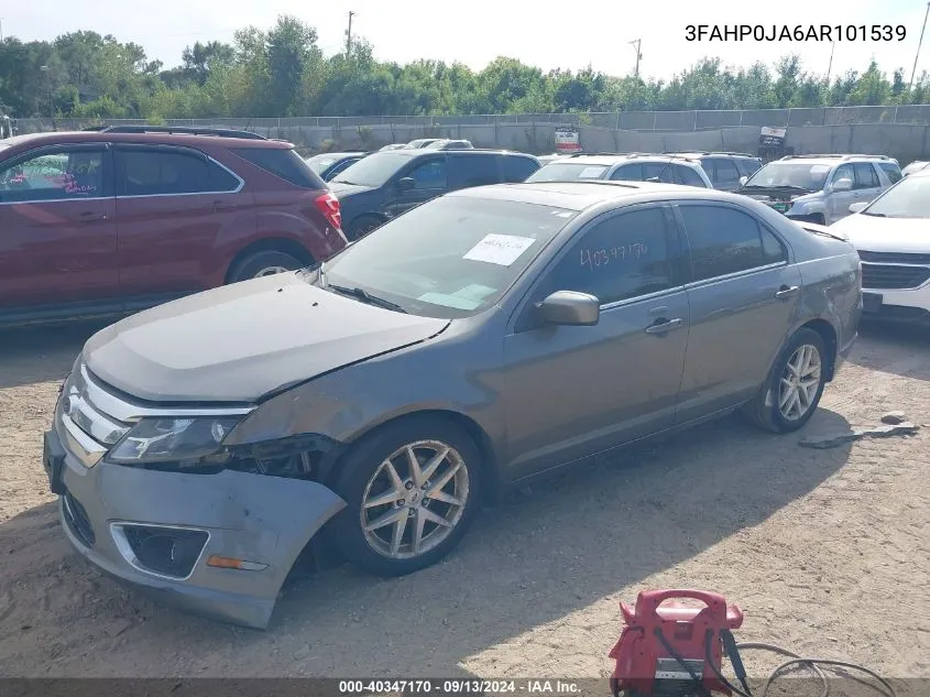 2010 Ford Fusion Sel VIN: 3FAHP0JA6AR101539 Lot: 40347170