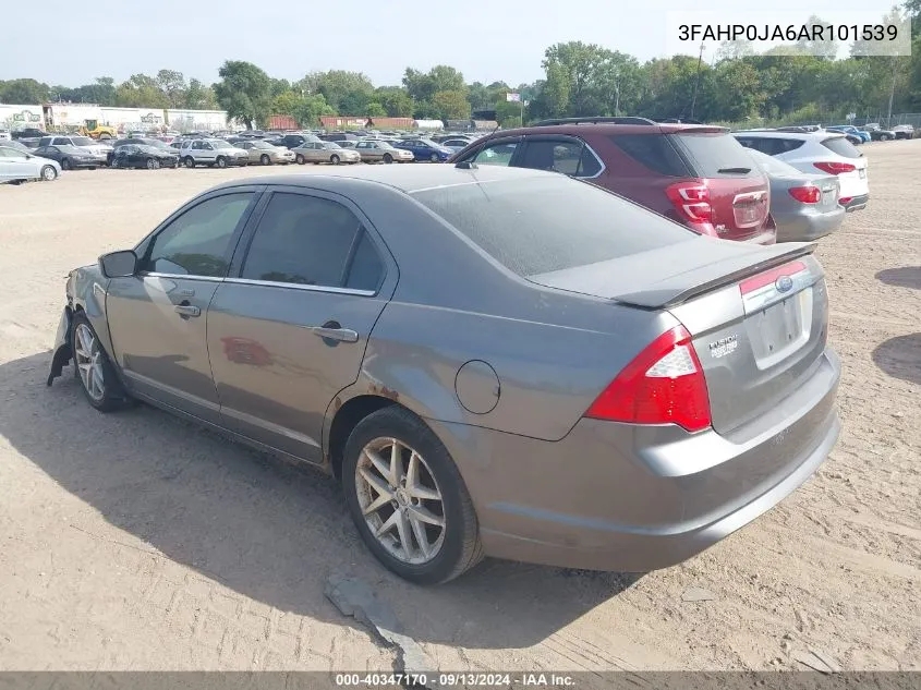 2010 Ford Fusion Sel VIN: 3FAHP0JA6AR101539 Lot: 40347170