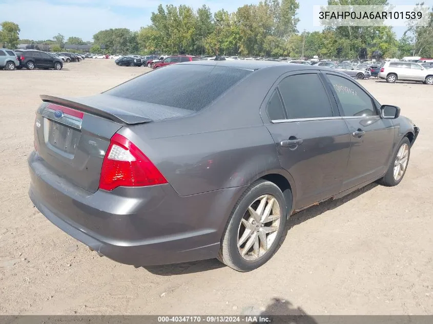 2010 Ford Fusion Sel VIN: 3FAHP0JA6AR101539 Lot: 40347170