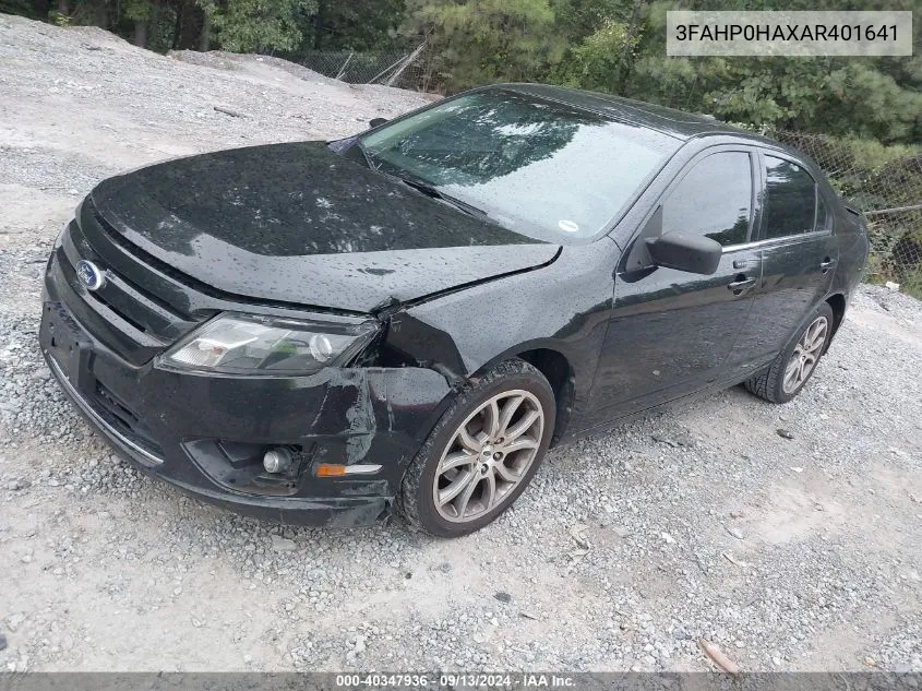 2010 Ford Fusion Se VIN: 3FAHP0HAXAR401641 Lot: 40347936