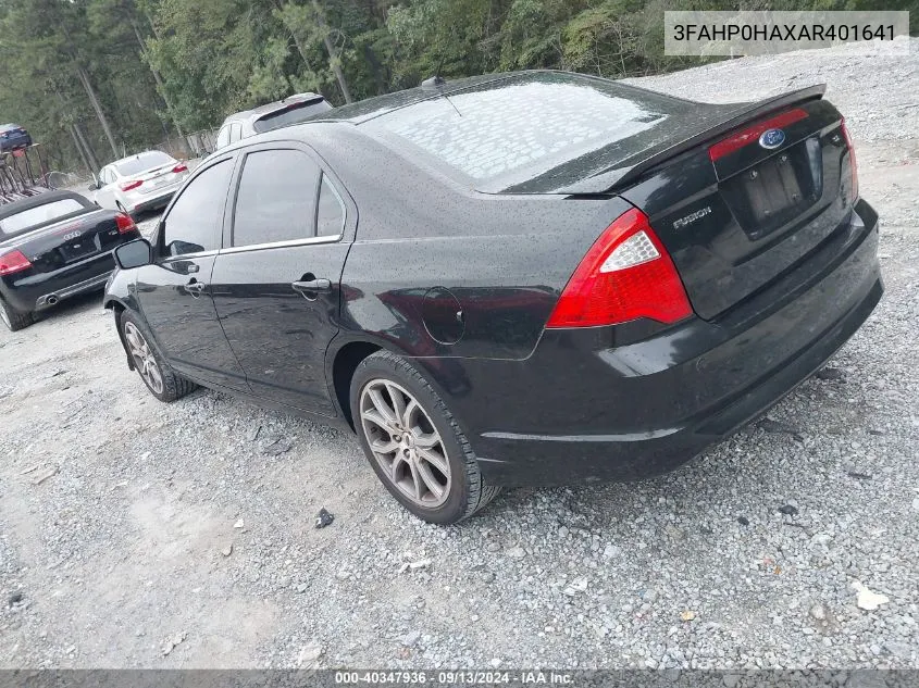 2010 Ford Fusion Se VIN: 3FAHP0HAXAR401641 Lot: 40347936