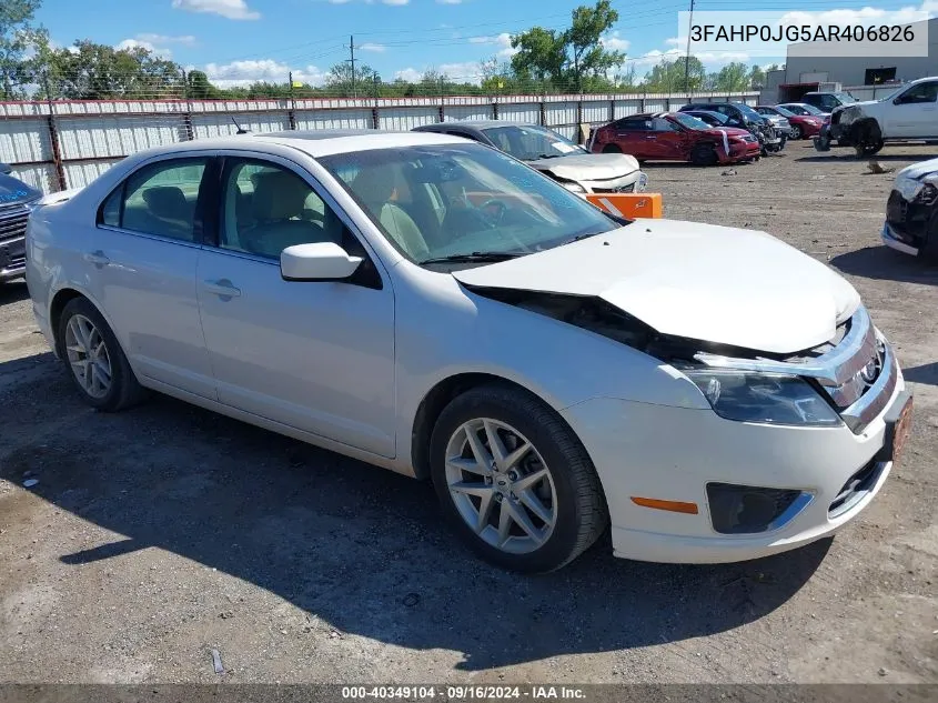 2010 Ford Fusion Sel VIN: 3FAHP0JG5AR406826 Lot: 40349104