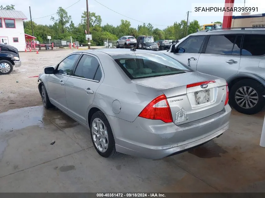 2010 Ford Fusion Se VIN: 3FAHP0HA5AR395991 Lot: 40351472