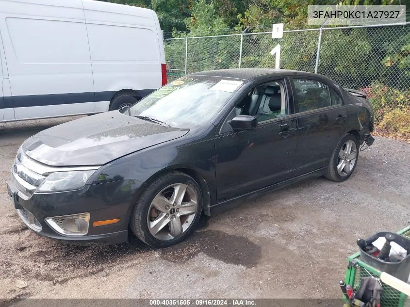 2010 Ford Fusion Sport VIN: 3FAHP0KC1A27927 Lot: 40351505