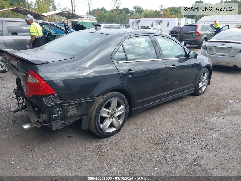 2010 Ford Fusion Sport VIN: 3FAHP0KC1A27927 Lot: 40351505