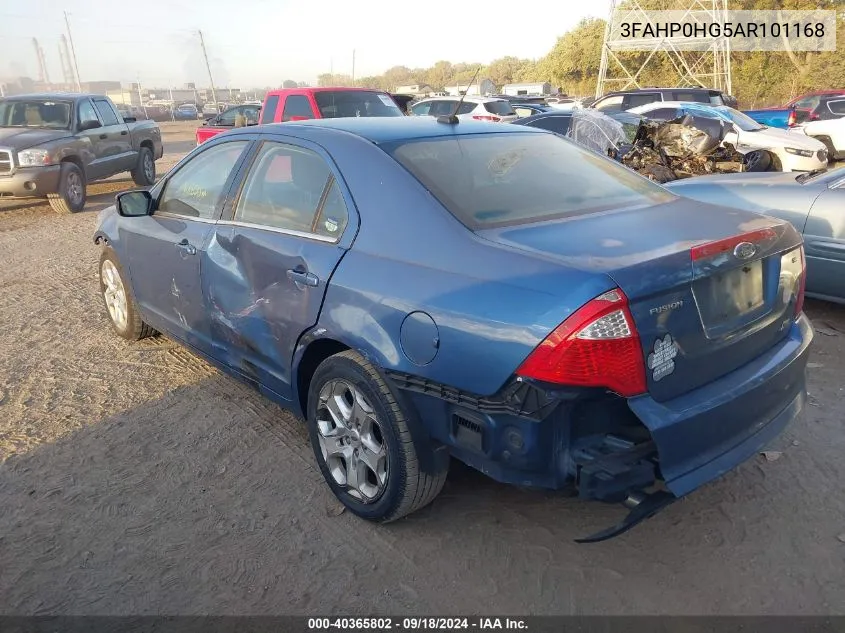 2010 Ford Fusion Se VIN: 3FAHP0HG5AR101168 Lot: 40365802