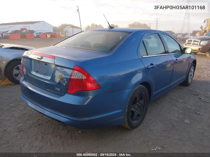 2010 Ford Fusion Se VIN: 3FAHP0HG5AR101168 Lot: 40365802