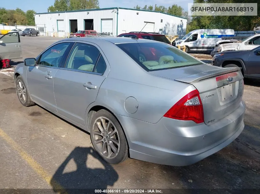 2010 Ford Fusion Sel VIN: 3FAHP0JA8AR168319 Lot: 40366161