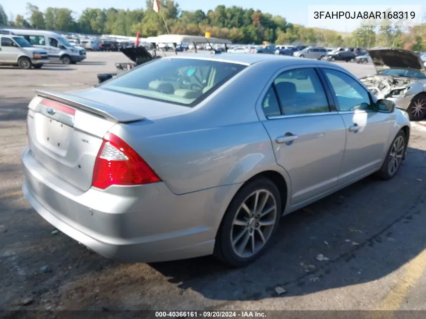 2010 Ford Fusion Sel VIN: 3FAHP0JA8AR168319 Lot: 40366161