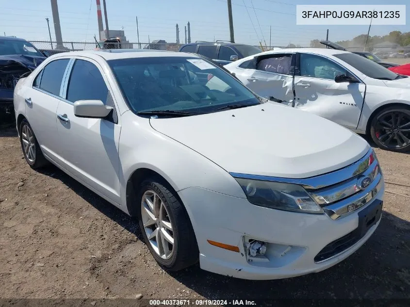 2010 Ford Fusion Sel VIN: 3FAHP0JG9AR381235 Lot: 40373671