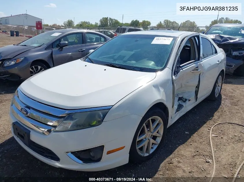 2010 Ford Fusion Sel VIN: 3FAHP0JG9AR381235 Lot: 40373671