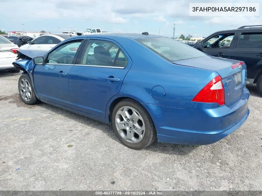 2010 Ford Fusion Se VIN: 3FAHP0HA5AR297186 Lot: 40377789