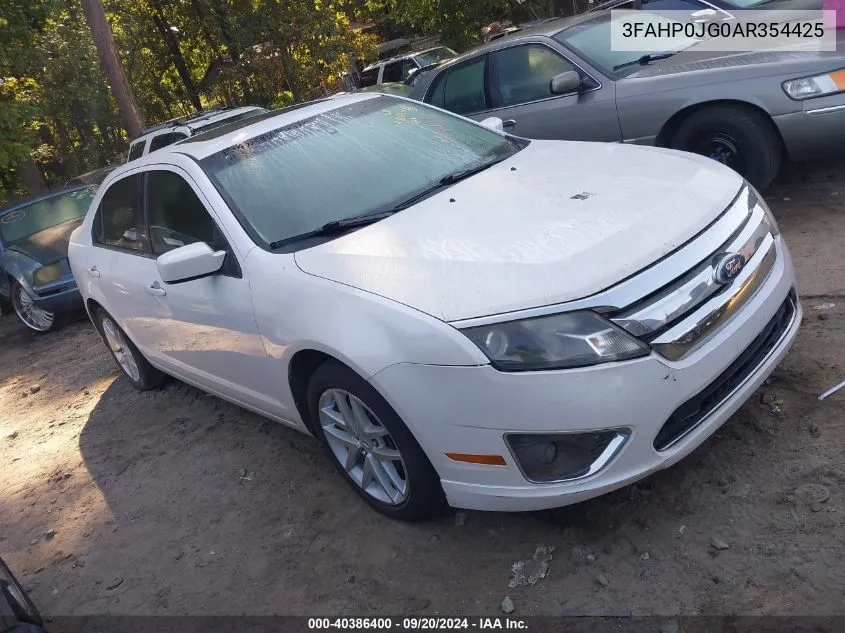 2010 Ford Fusion Sel VIN: 3FAHP0JG0AR354425 Lot: 40386400