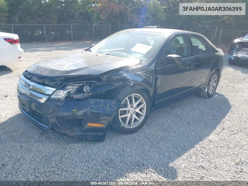 2010 Ford Fusion Sel VIN: 3FAHP0JA0AR306399 Lot: 40387751