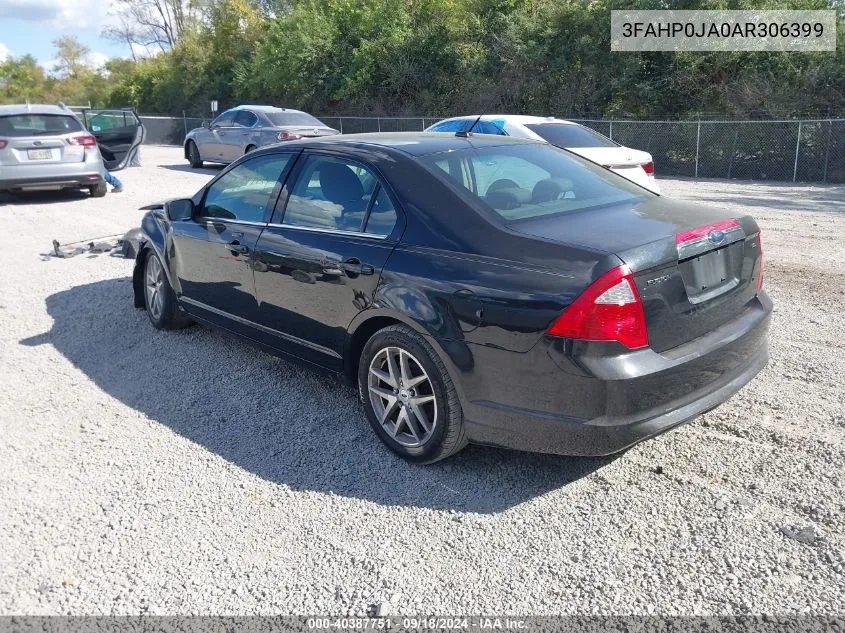 2010 Ford Fusion Sel VIN: 3FAHP0JA0AR306399 Lot: 40387751