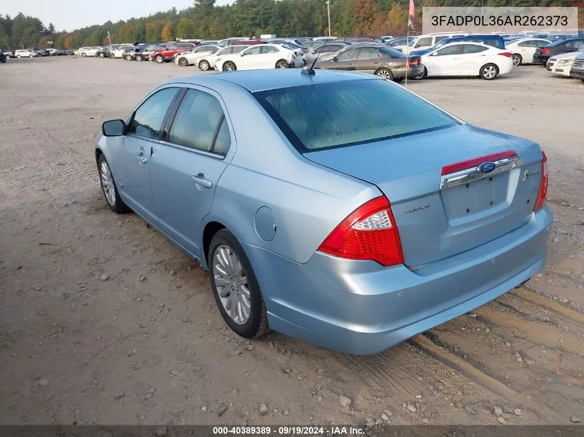 2010 Ford Fusion Hybrid VIN: 3FADP0L36AR262373 Lot: 40389389