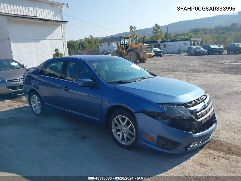 2010 Ford Fusion Sel VIN: 3FAHP0CG8AR333996 Lot: 40398380