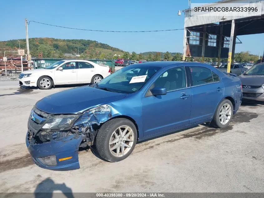 2010 Ford Fusion Sel VIN: 3FAHP0CG8AR333996 Lot: 40398380