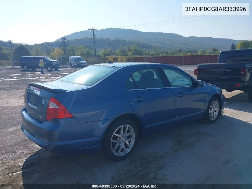 2010 Ford Fusion Sel VIN: 3FAHP0CG8AR333996 Lot: 40398380