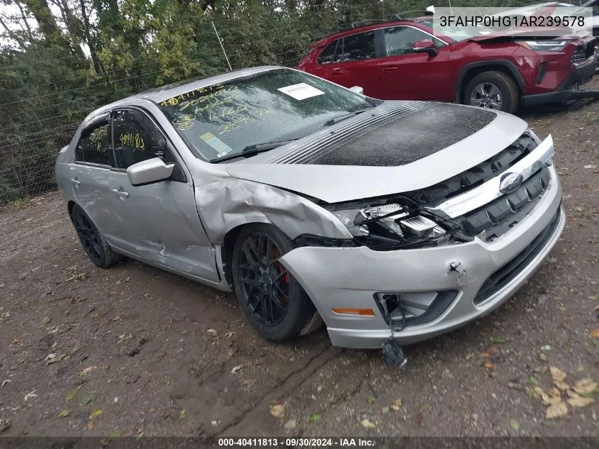 2010 Ford Fusion Se VIN: 3FAHP0HG1AR239578 Lot: 40411813