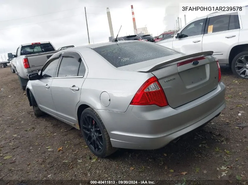 2010 Ford Fusion Se VIN: 3FAHP0HG1AR239578 Lot: 40411813