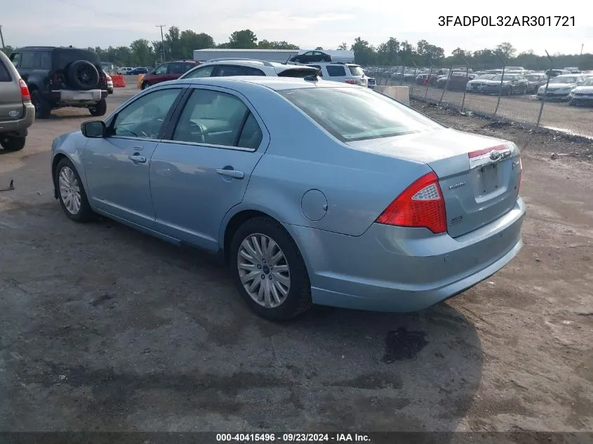 3FADP0L32AR301721 2010 Ford Fusion Hybrid Hybrid