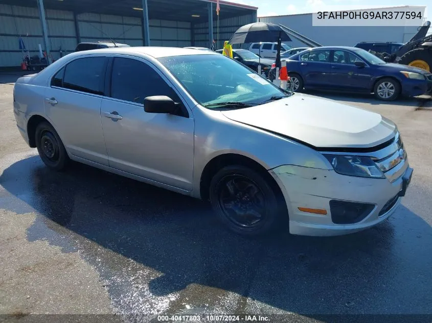 2010 Ford Fusion Se VIN: 3FAHP0HG9AR377594 Lot: 40417803