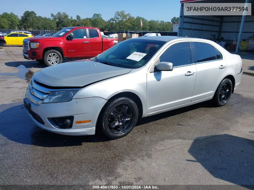 2010 Ford Fusion Se VIN: 3FAHP0HG9AR377594 Lot: 40417803