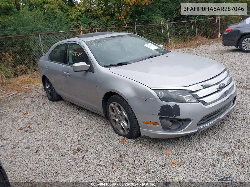 2010 Ford Fusion Se VIN: 3FAHP0HA5AR287046 Lot: 40418598