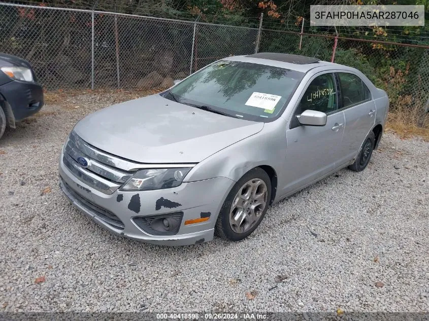 2010 Ford Fusion Se VIN: 3FAHP0HA5AR287046 Lot: 40418598