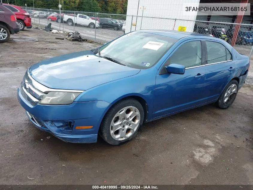 2010 Ford Fusion Se VIN: 3FAHP0HAXAR168165 Lot: 40419995