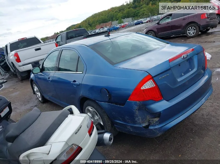 2010 Ford Fusion Se VIN: 3FAHP0HAXAR168165 Lot: 40419995