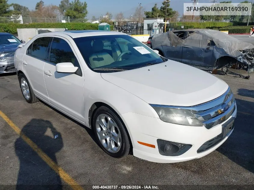 2010 Ford Fusion Se VIN: 3FAHP0HA0AR169390 Lot: 40430737