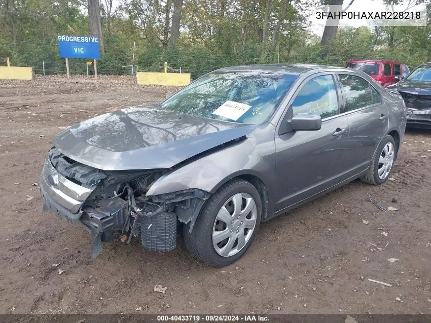 2010 Ford Fusion Se VIN: 3FAHP0HAXAR228218 Lot: 40433719