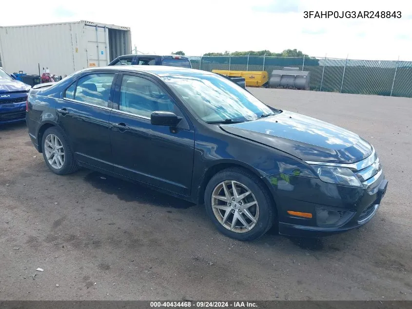 3FAHP0JG3AR248843 2010 Ford Fusion Sel