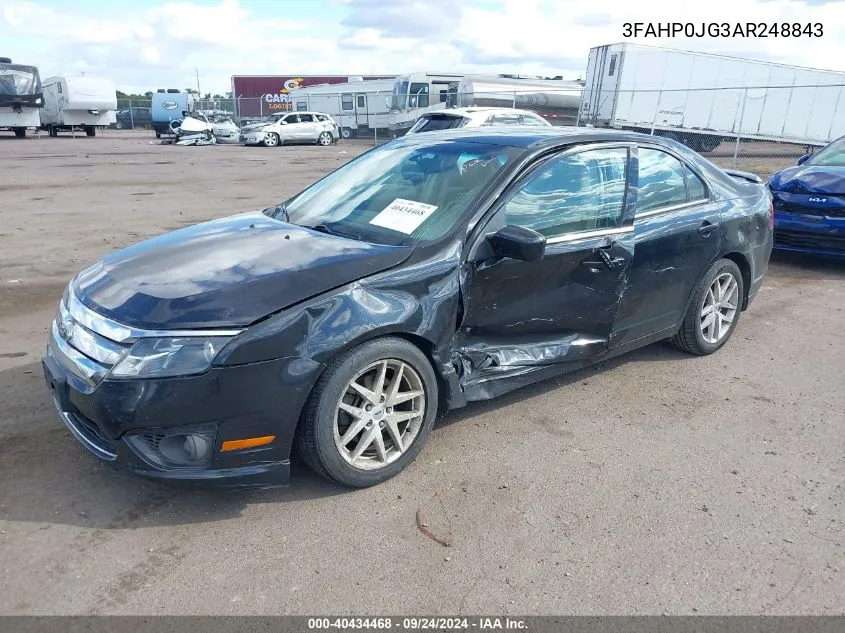 2010 Ford Fusion Sel VIN: 3FAHP0JG3AR248843 Lot: 40434468