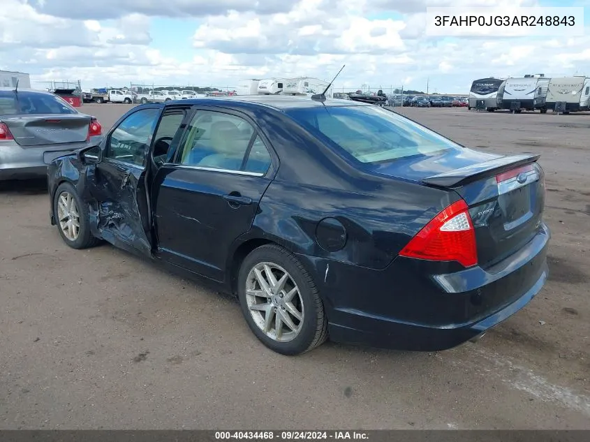 2010 Ford Fusion Sel VIN: 3FAHP0JG3AR248843 Lot: 40434468