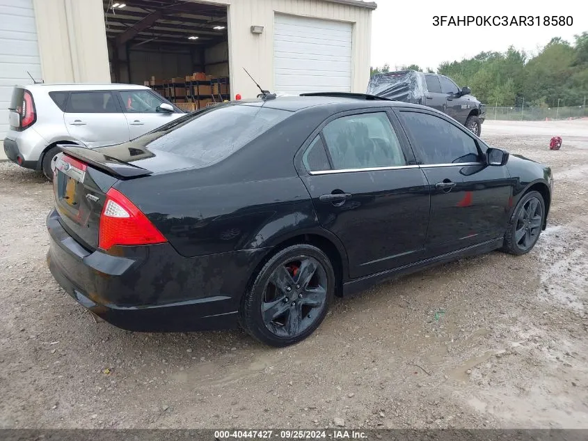 3FAHP0KC3AR318580 2010 Ford Fusion Sport