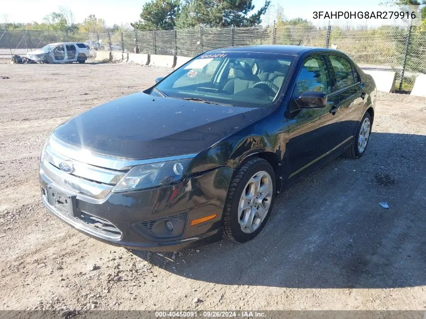 2010 Ford Fusion Se VIN: 3FAHP0HG8AR279916 Lot: 40450091