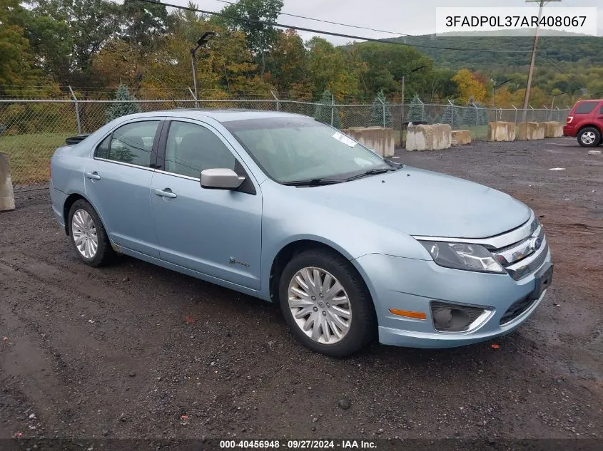 2010 Ford Fusion Hybrid VIN: 3FADP0L37AR408067 Lot: 40456948