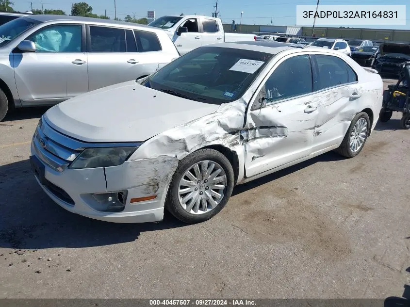 2010 Ford Fusion Hybrid VIN: 3FADP0L32AR164831 Lot: 40457507