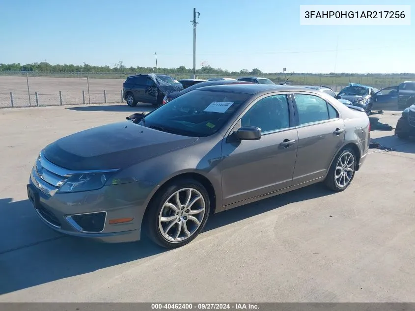 2010 Ford Fusion Se VIN: 3FAHP0HG1AR217256 Lot: 40462400