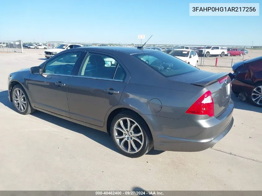 2010 Ford Fusion Se VIN: 3FAHP0HG1AR217256 Lot: 40462400