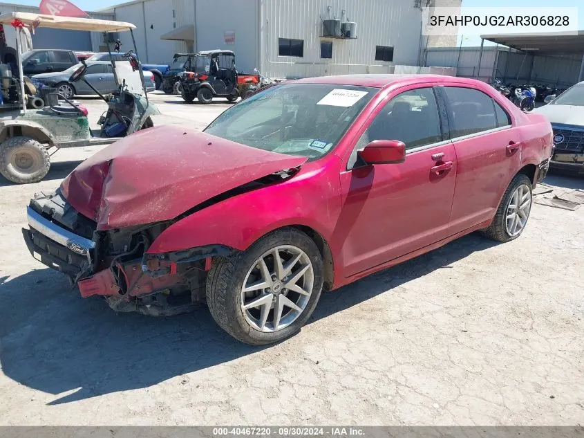 2010 Ford Fusion Sel VIN: 3FAHP0JG2AR306828 Lot: 40467220