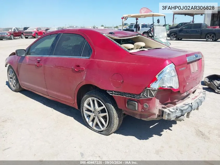 2010 Ford Fusion Sel VIN: 3FAHP0JG2AR306828 Lot: 40467220