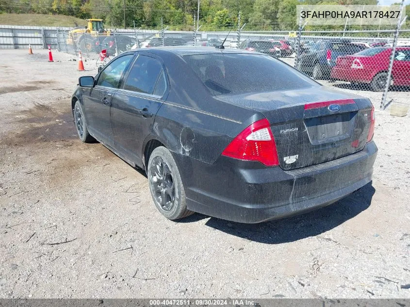 2010 Ford Fusion Se VIN: 3FAHP0HA9AR178427 Lot: 40472511