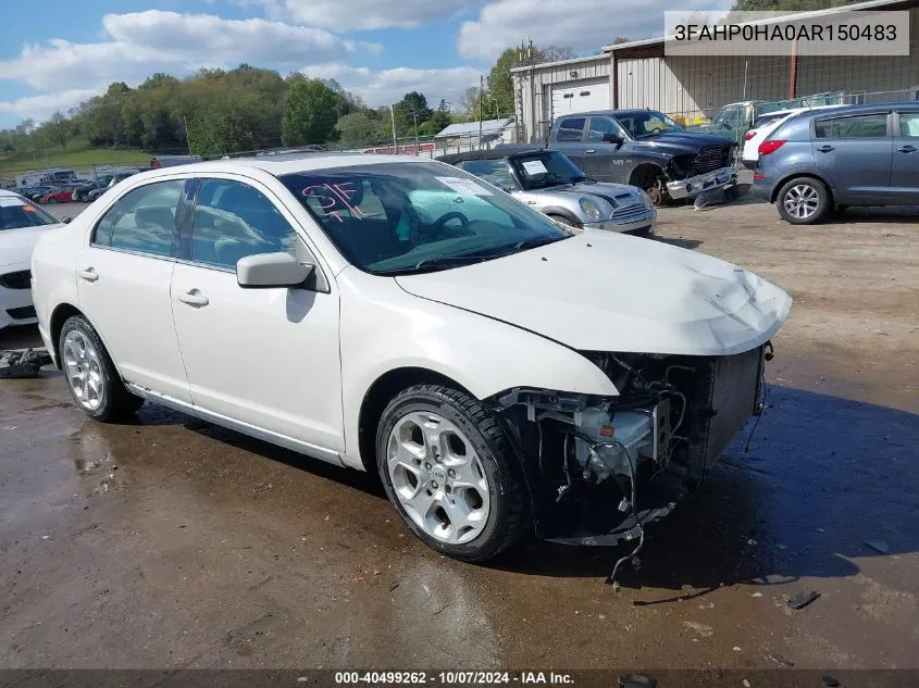 2010 Ford Fusion Se VIN: 3FAHP0HA0AR150483 Lot: 40499262