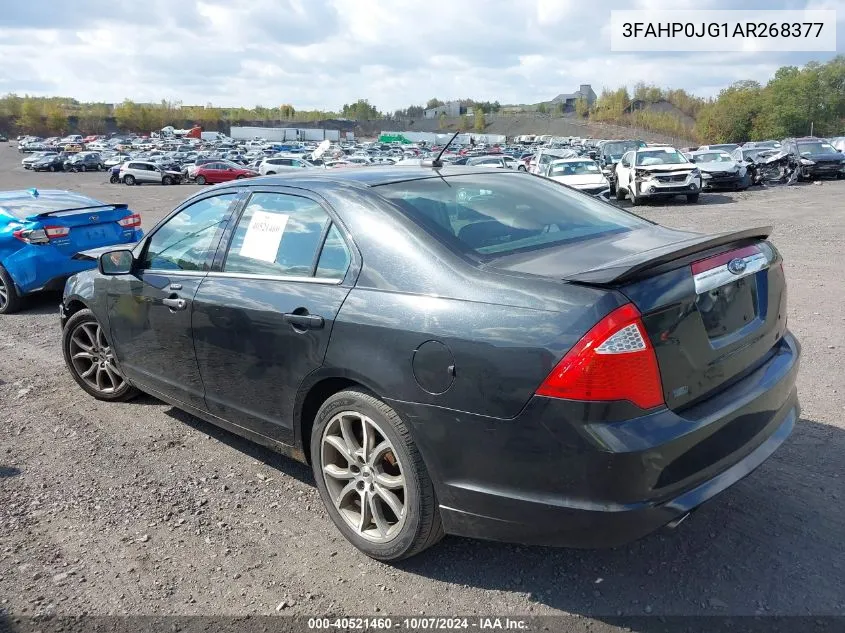 2010 Ford Fusion Sel VIN: 3FAHP0JG1AR268377 Lot: 40521460